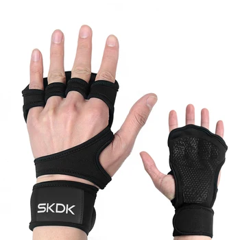 1 Пара велосипедных перчаток Силиконовые Противоскользящие Перчатки для бодибилдинга Дышащая Наклейка Защита от амортизации Тренировочное оборудование