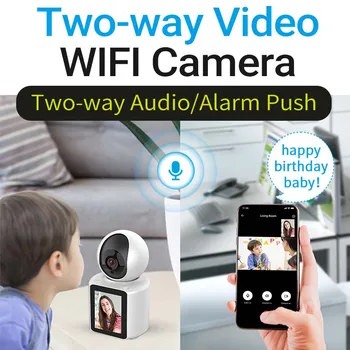 1080HD AI двустороннее видео 2.4 G беспроводная WiFi камера наблюдения видеовызов в один клик в помещении дома автоматическое отслеживание радионяни