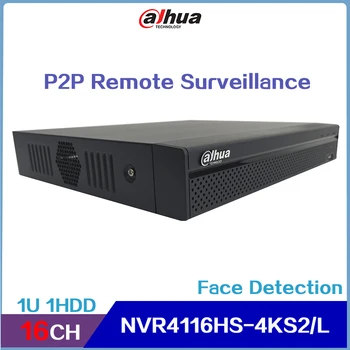 16-Канальный Компактный Сетевой Видеомагнитофон Dahua 1U 1HDD NVR4116HS-4KS2 /L, Поддерживает Удаленное наблюдение на смартфоне,