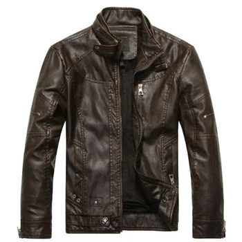2023 Новая брендовая мужская мотоциклетная кожаная куртка-бомбер со стоячим воротником, повседневное теплое кожаное пальто, мужская повседневная кожа и замша