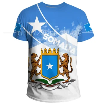 2023 Новая повседневная свободная толстовка, футболка Африканского региона - Футболки с альтернативным флагом Сомали, Топы для мужчин и женщин