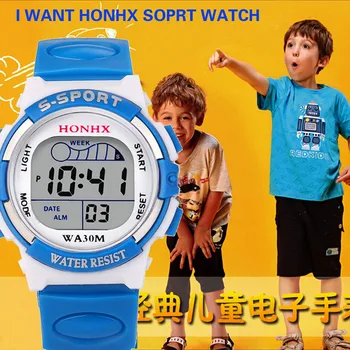 2023 Новые детские часы для мальчиков Топовый бренд Хронограф Секундомер Дата Резиновые цифровые наручные часы Relogio Masculino Не водонепроницаемые