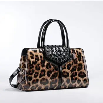 2023 Новый Модный Женский рюкзак из лакированной леопардовой кожи, высококачественная женская Студенческая сумка, Брендовые Повседневные Школьные Дорожные сумки для девочек