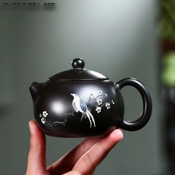 210 мл Бутик Исин Фиолетовый Глиняный Чайник Ручной Работы Xishi Beauty Чайник Китайский Zisha Фильтр Для Заварки Чая Чайные Аксессуары