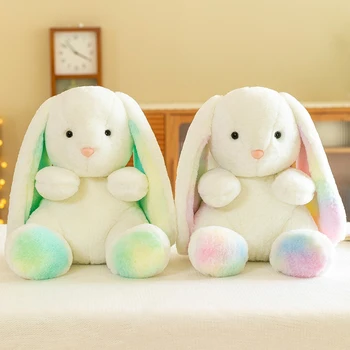 2шт Плюшевый кролик, сидящий вислоухий кролик, кукла, Милое мультяшное животное, Красочный плюшевый кролик, плюшевая игрушка для девочек и женщин (30 см/11,8 дюйма)