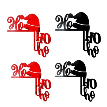 4 шт./компл. Съемные наклейки на выключатель, 3D Рождественская шляпа Санта, наклейка на стену, декор для выключателя света, наклейки для детской гостиной, сделай сам, Y5GB