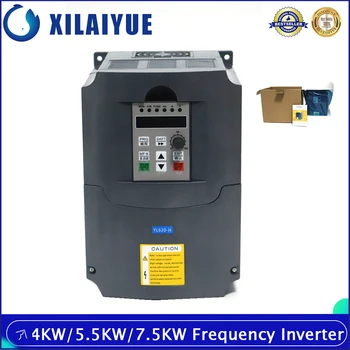 4KW/5.5KW/7.5KW Инвертор 220V/380V Преобразователь частоты Переменного тока Однофазный Входной сигнал 3-Фазный Выходной Частотно-регулируемый привод VFD