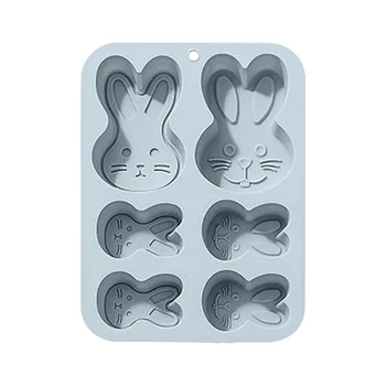 6 Или даже 2 разных размера силиконового торта в форме кролика Вспомогательные Инструменты для выпечки пищевых продуктов