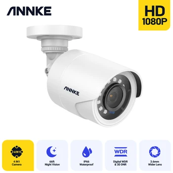 Annke 2MP HD Камера Безопасности CCTV Аналоговая 1080P 4-в-1 AHD/TVI/CVI/CVBS Камера с Объективом 3,6 мм Для аналоговой Системы Домашнего Видеонаблюдения DVR