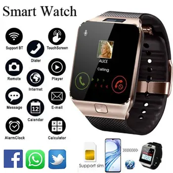Bluetooth DZ09 Смарт-Часы для Мужчин Relogio Android Smartwatch Телефон Фитнес-Трекер Reloj Смарт-Часы С Сабвуфером Наручные Часы