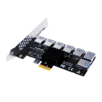 EUX1070 PCI Express 1-7 Riser для видеокарты BTC Desktop PCI-E Extender