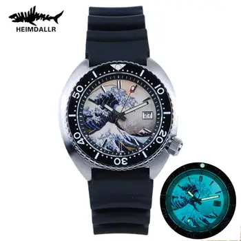 HEIMDALLR Sharkey 62MAS Дайв-часы 30ATM из водонепроницаемого минерального стекла со светящимся циферблатом NH35A Автоматические Механические наручные часы