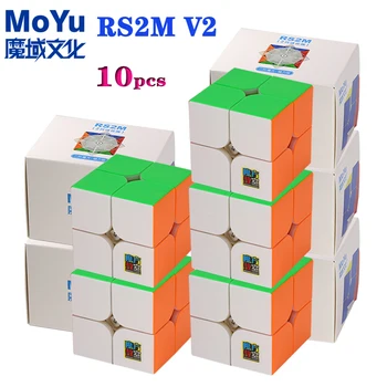 MoYu RS2M V2 Оптом RS2M2023 2X2x2 Магнит Магнитные 2x2 Скоростные Пазлы Magico Cubo Профессиональные Развивающие Игрушки Игра Для Детей