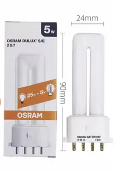 OSRAM DULUX S / E 5 Вт /840 4000 К Белый 2G7 4-контактный CFL ламповый светильник LUMILUX Bulb