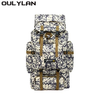 Oulylan Камуфляжные сумки для альпинизма, кемпинга, пеших прогулок, военный тактический рюкзак на открытом воздухе, 70-литровая сумка для багажа большой емкости