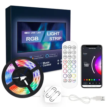 Smart RGB LED TV Strip Light USB SMD5050 30 светодиодов/ m WIFI/ Голос/ приложение / Дистанционное Управление Рассеянный Свет Бар Спальня Игровая Комната Декор Лампа