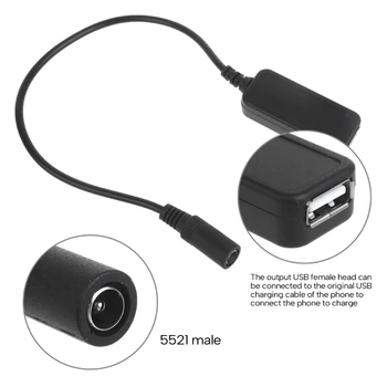 USB-адаптер 5,5x2,1 мм Разъем-розетка USB Зарядный барабан Адаптер питания для планшетов 9V 12V 24V