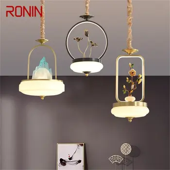· Новый Подвесной светильник RONIN Современные Креативные Латунные светильники Светодиодные Декоративные Для домашней лестницы Столовой