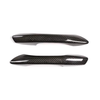 Аксессуары для отделки крышки ручки наружной двери автомобиля из сухого углеродного волокна для Porsche 911 2012-2018 718 2016-2019, без отверстий