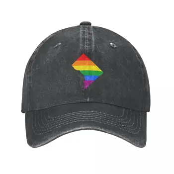 Бейсболки DC Rainbow Pride, модные джинсовые шляпы, уличная Регулируемая спортивная бейсбольная ковбойская шляпа для унисекс