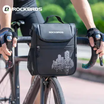 Велосипедная сумка ROCKBROS наклонная сумка через плечо сумка для подвешивания на руль перед получением упаковки для хранения мобильного телефона B90