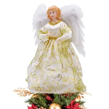 Верхушка елки в виде Ангела Рождественская Подвеска Для свадьбы, Дня рождения, украшения для торта в помещении, Елочные украшения, Праздничные принадлежности