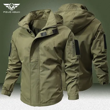 Военные куртки-бомберы, мужские Демисезонные ветрозащитные куртки-карго с несколькими карманами, износостойкие куртки-карго, Уличная тактическая куртка