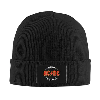Вязаные кепки AC DC Heavy Metal, Женские и мужские шапочки, зимняя шапка, Музыкальные кепки в стиле рок-хип-хоп