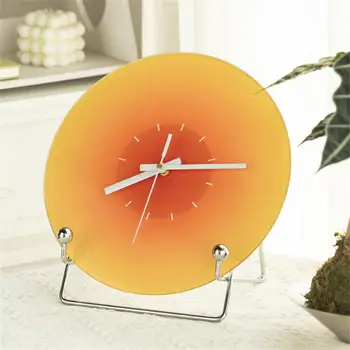 Градиентные Стеклянные настенные часы Sunset, Простые часы Sunset Art, украшение для дома, Настенные Часы Для кофейни, домашний декор