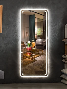 Декоративное зеркало для магазина одежды, зеркало для примерочной, домашнее настенное светящееся интеллектуальное зеркало для переодевания