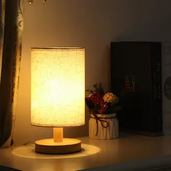 Деревянная светодиодная прикроватная лампа Настольная лампа Ночник Прикроватная декоративная лампа Настольная лампа