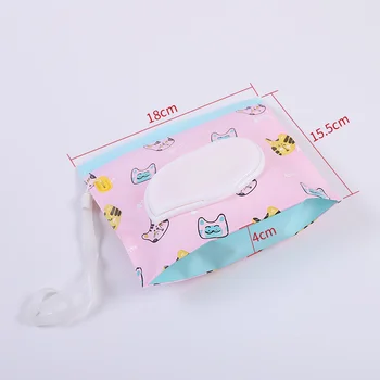 Детская сумка для влажных салфеток Чехол для салфеток WipePouch с откидной крышкой Контейнер для полезных салфеток Модный карман многоразового использования
