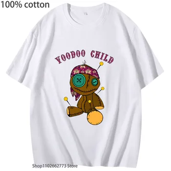 Детские футболки Voodoo, Мужская рубашка, Летние Футболки из 100% хлопка С Героями Японского Аниме, Футболки с короткими рукавами, Женская Одежда, Кавайный Топ