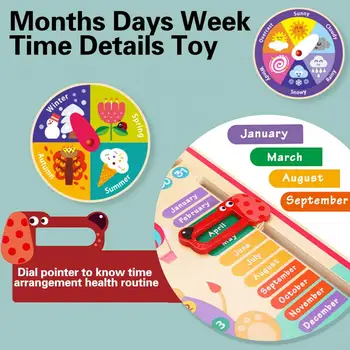 Детский календарь, красочные игрушечные часы, подвесной детский игрушечный календарь времени, подарок на день рождения