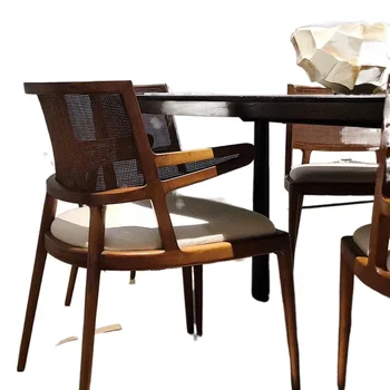 Дизайнерские Обеденные стулья Деревянный Эргономичный шезлонг Кухонный стул для гостиной Современный бар Бытовая мебель Silla в стиле ретро