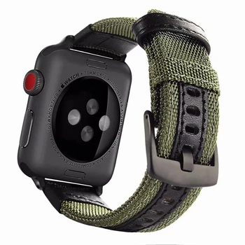 Для Apple Watch Jeep Нейлоновый Ремешок Iwatch7/8/SE Холст Тканая Нейлоновая Кожа Водонепроницаемый, Защищающий От Пота Черный Зеленый Серый Ремешок Для Часов