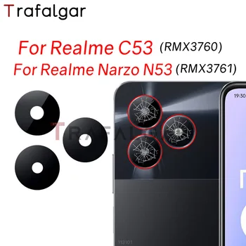 Для Realme C53 Задняя Камера Стеклянная Крышка Объектива Narzo N53 RMX3760 RMX3761 Замена Клейкой Наклейкой