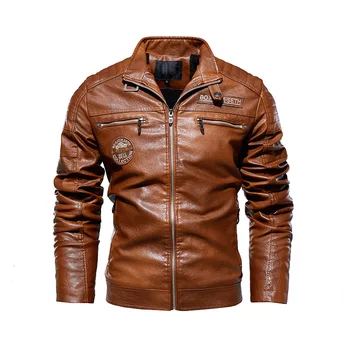 Зимняя куртка из искусственной кожи, мужская брендовая повседневная мотоциклетная куртка на молнии в стиле панк, мужская ветровка Softshell, куртка с подогревом, пальто