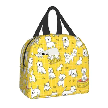 Изолированные сумки для ланча West Highland Terrier Westie для женщин, Переносной холодильник для собак, Термос для ланча, Сумка для хранения школьного пикника