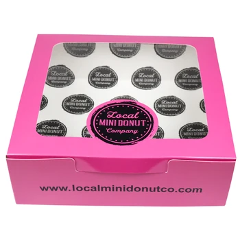индивидуальный дизайн, Свободный дизайн, Напечатанный на заказ логотип, Пищевая Художественная бумажная коробка, Мини-коробка для пончиков