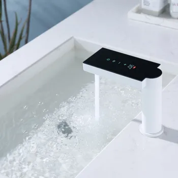 Интеллектуальный дисплей температуры, умный кран, автоматический датчик, бесконтактный датчик для раковины в ванной, электрический цифровой смеситель для бассейна