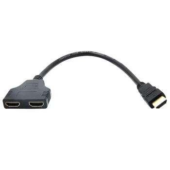 Кабель-разветвитель HDMI с переходником от 1 мужчины к 2 женщинам 1 В 2 из HD Video Y конвертер