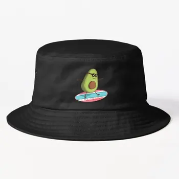 Калифорнийская шляпа-ведро с авокадо для серфинга, Дешевая кепка для мальчиков-рыбаков, Повседневные спортивные кепки, Однотонные Солнцезащитные Женские Летние Черные