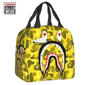 Камуфляжная сумка для ланча Gold Shark с теплоизоляцией, Многоразовый Контейнер для ланча Camoflage для школы, офиса, Коробка для хранения продуктов на открытом воздухе