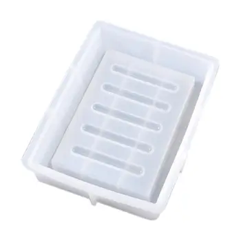 Коробка для мыла ручной работы Силиконовая форма для мыльницы Лоток Форма для литья смолы Кольца из эпоксидной смолы Держатели для посуды Формы для мыльницы из смолы