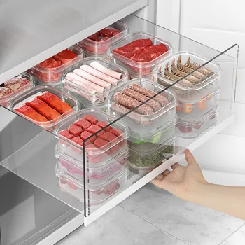 Коробка для хранения продуктов в холодильнике Коробка для хранения продуктов в Микроволновой печи с Крышкой Прозрачная Герметичная Коробка Кухонный Хрустящий Кухонный Ящик Для Хранения