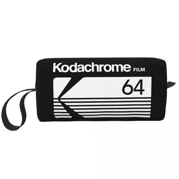 Косметичка с логотипом Kodak Kodachrome, женская косметичка Kawaii, косметичка для фотографа Большой емкости, Сумки для хранения туалетных принадлежностей