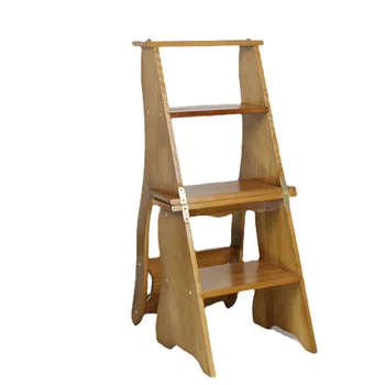 Лестница для второй смены стула лестница из массива дерева стремянка для лестничного стула бытовая складная деревянная лестница маленькая лесенка