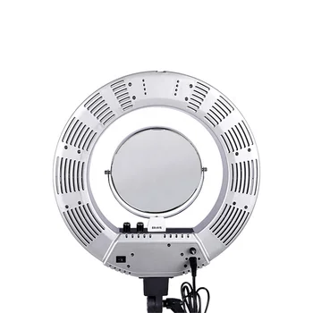 Лучшая цена Затемняемая Пластиковая Видеокамера Студийная Портативная Светодиодная Кольцевая Лампа 18 Дюймов с Зеркалом