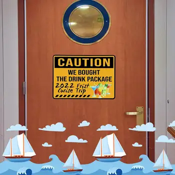 Магнитные наклейки, 2 шт., забавные украшения на дверях круизного лайнера 